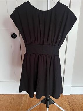 HALARA Black Mini Dress with Waistband